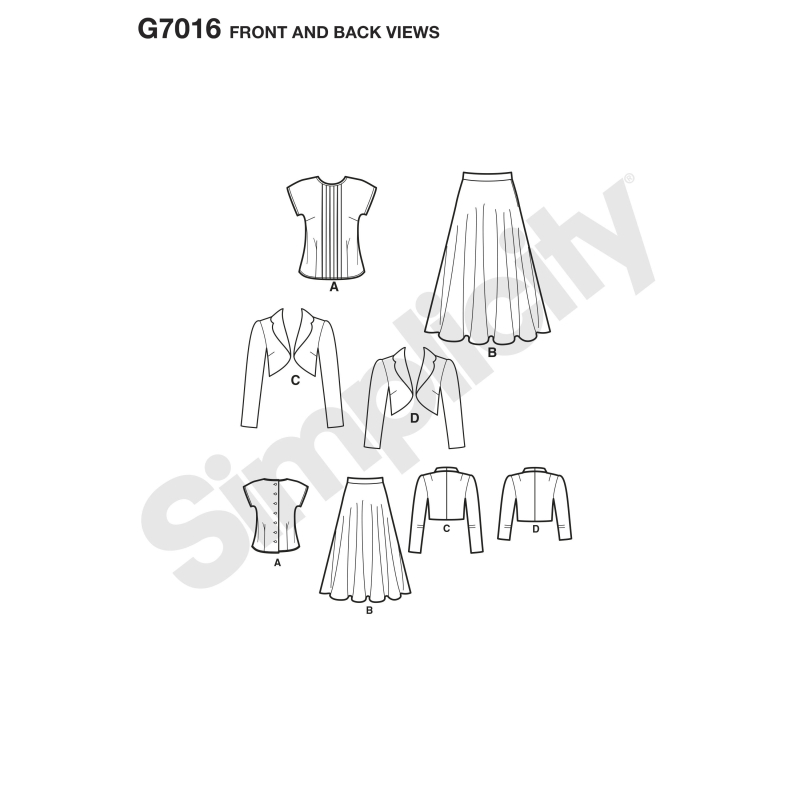 Patron Simplicity 8462.U5 - Ensemble vintage femme