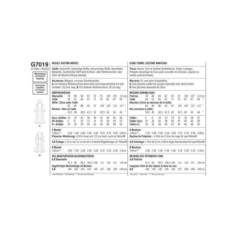 Patron Simplicity 8482.H5 - Costume femme