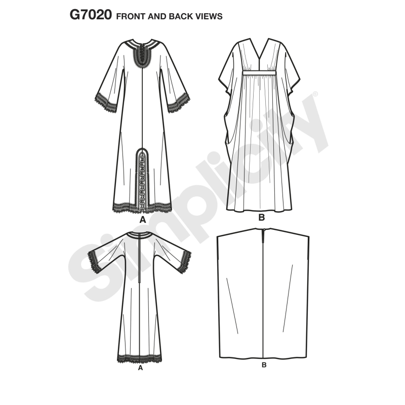 Patron Simplicity 8505.A - Caftan vintage