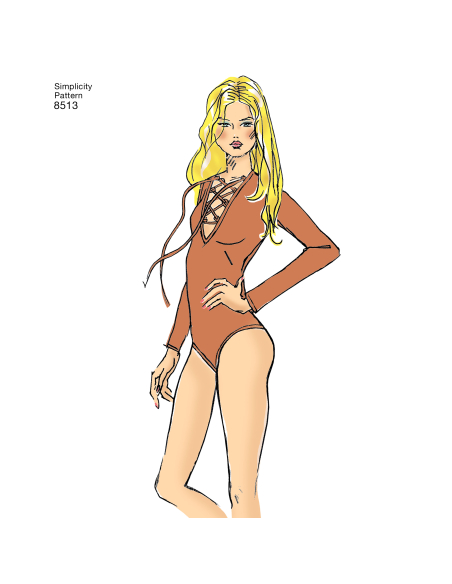 Patron Simplicity 8513.A - Justaucorps femme