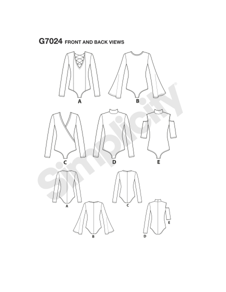 Patron Simplicity 8513.A - Justaucorps femme