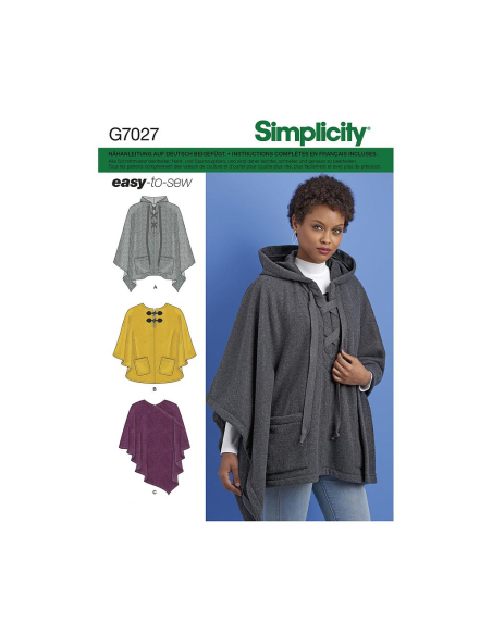 Patron Simplicity 8517.A - Poncho