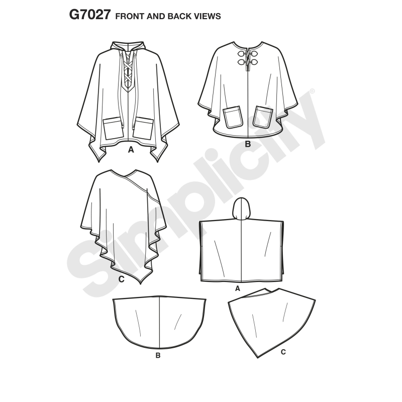 Patron Simplicity 8517.A - Poncho