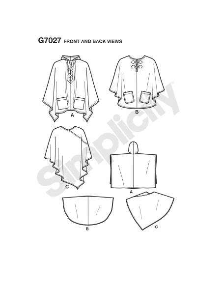 Patron Simplicity 8517.A - Poncho
