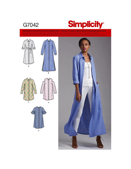 Patron Simplicity 8546.H5 - Chemisier et robe
