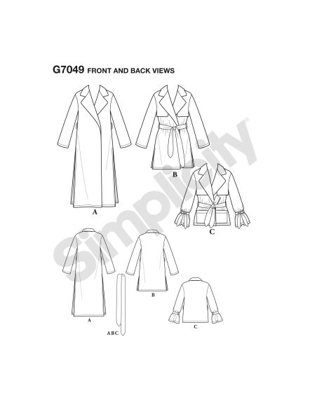 Patron Simplicity 8554.R5 - Veste pour femme