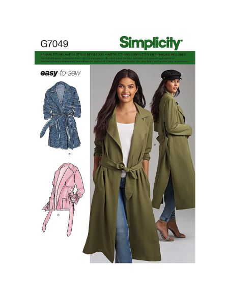 Patron Simplicity 8554.R5 - Veste pour femme
