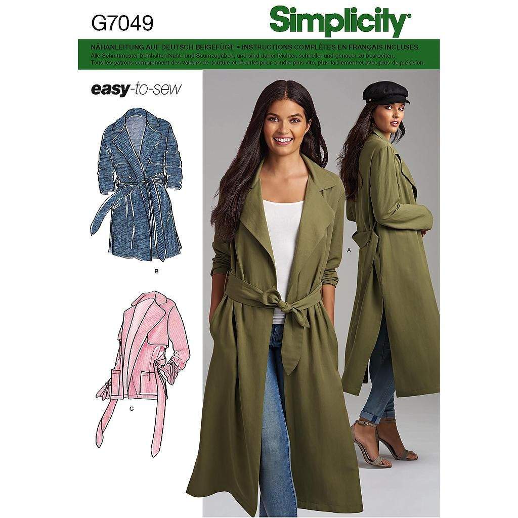 Patron Simplicity 8554.R5 - Veste pour femme