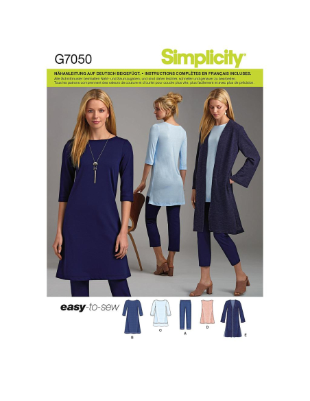 Patron Simplicity 8590.A - Robe pour femme du XL au 5XL