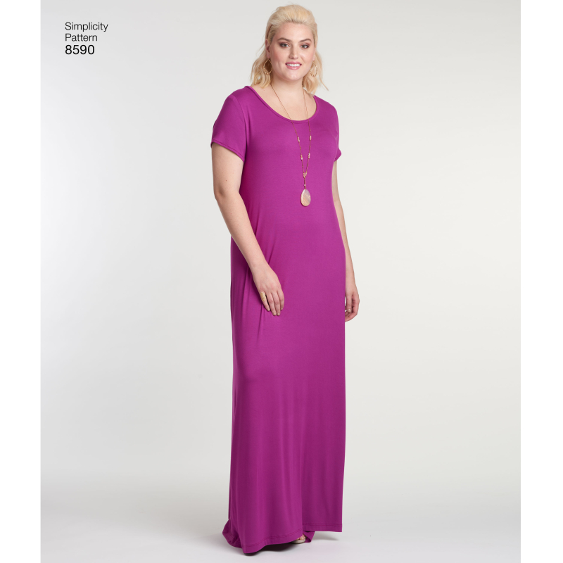 Patron Simplicity 8590.A - Robe pour femme du XL au 5XL