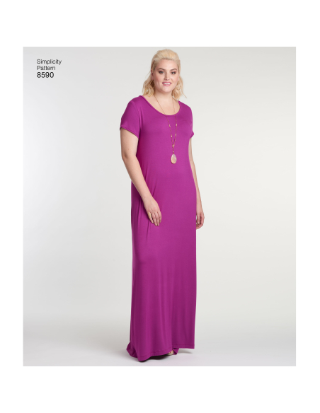 Patron Simplicity 8590.A - Robe pour femme du XL au 5XL