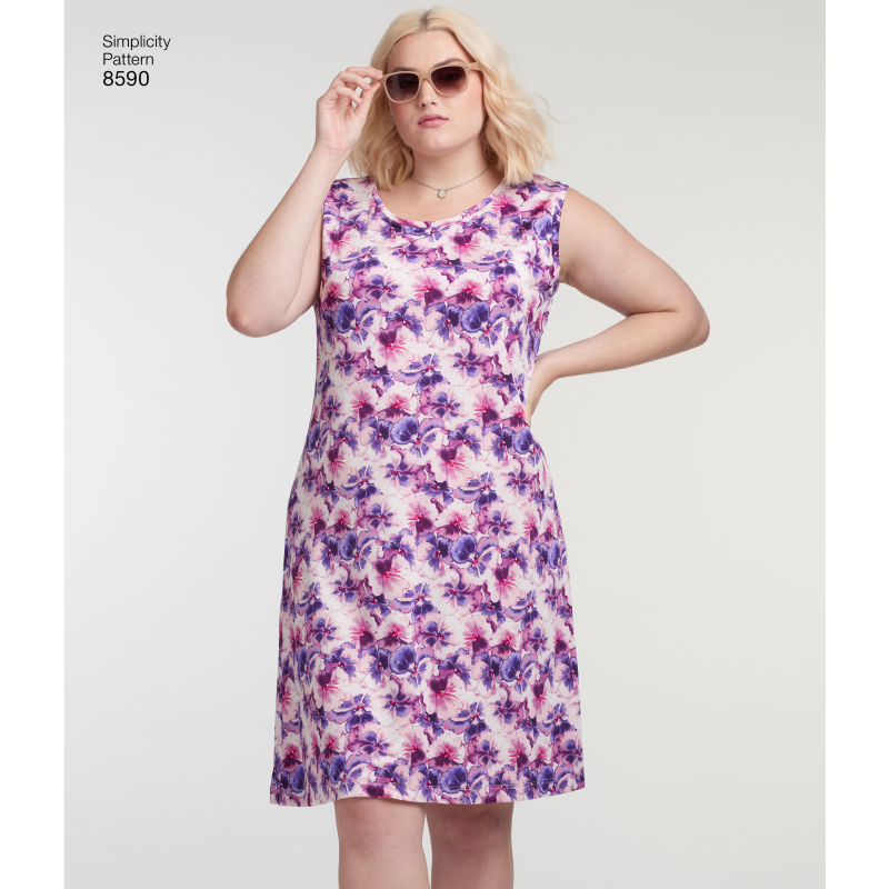 Patron Simplicity 8590.A - Robe pour femme du XL au 5XL