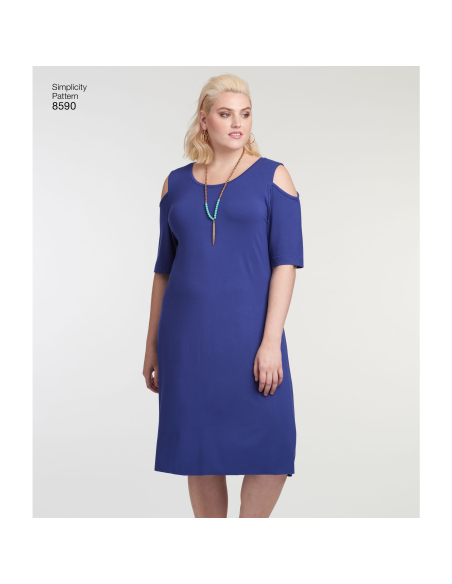 Patron Simplicity 8590.A - Robe pour femme du XL au 5XL