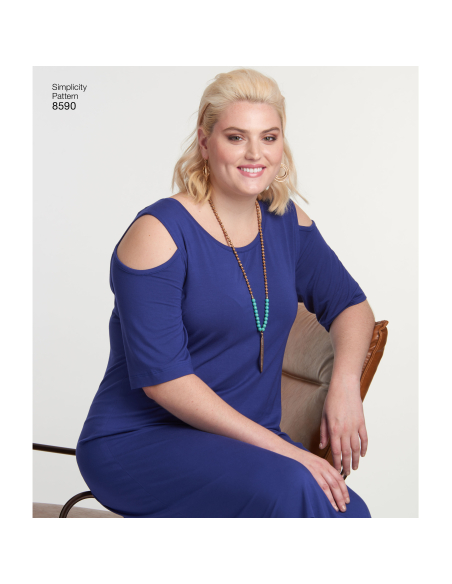 Patron Simplicity 8590.A - Robe pour femme du XL au 5XL