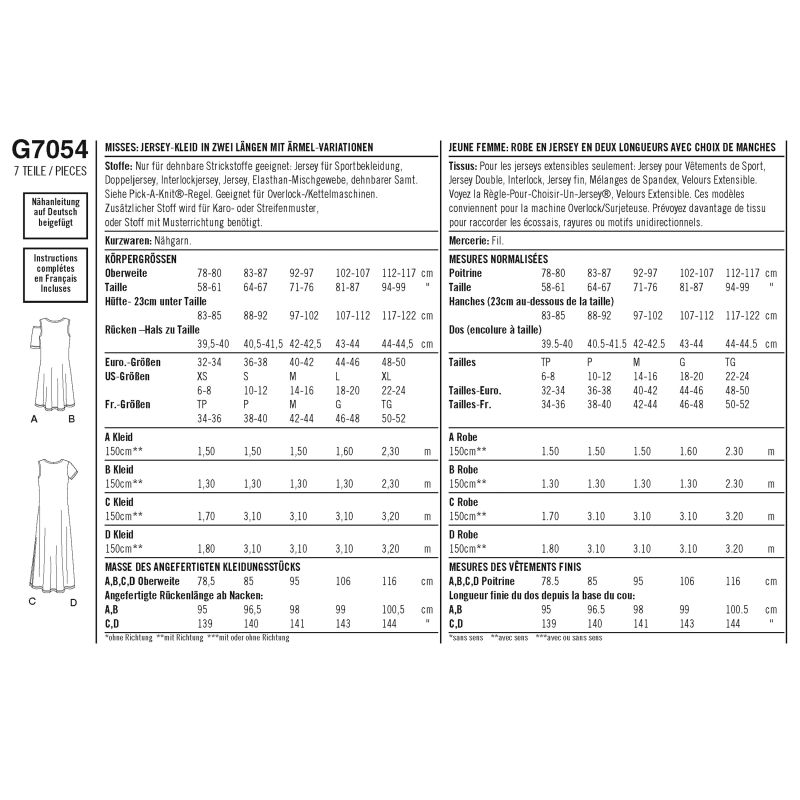 Patron Simplicity 8595.A - Robe pour femme