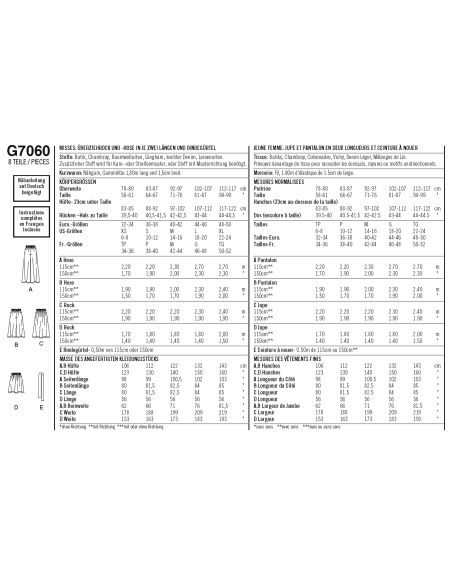 Patron Simplicity 8605.A - Jupe et pantalon