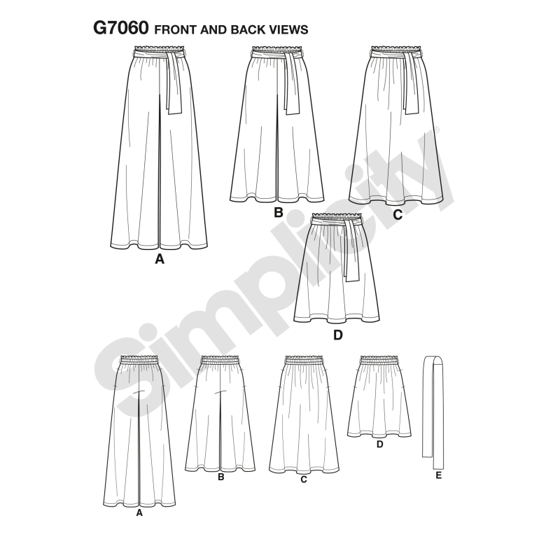 Patron Simplicity 8605.A - Jupe et pantalon