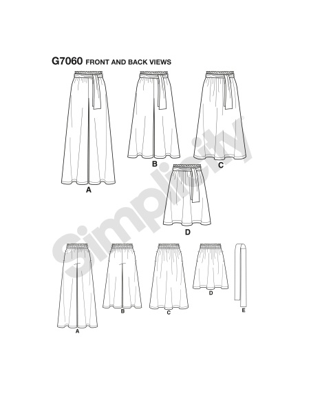Patron Simplicity 8605.A - Jupe et pantalon