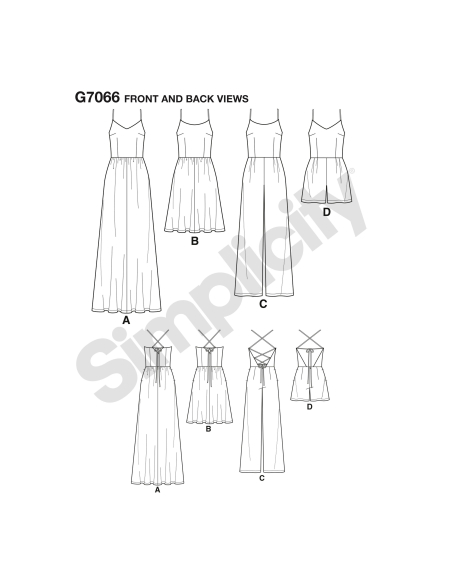 Patron Simplicity 8635.H5 - robe et combinaison