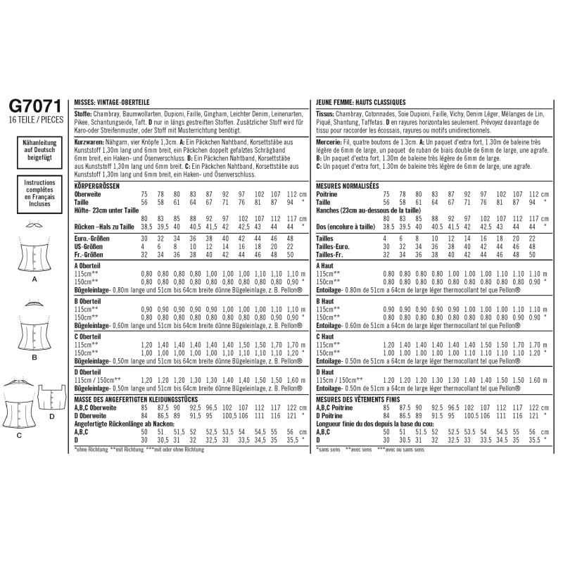 Patron Simplicity 8645.D5 - Haut vintage