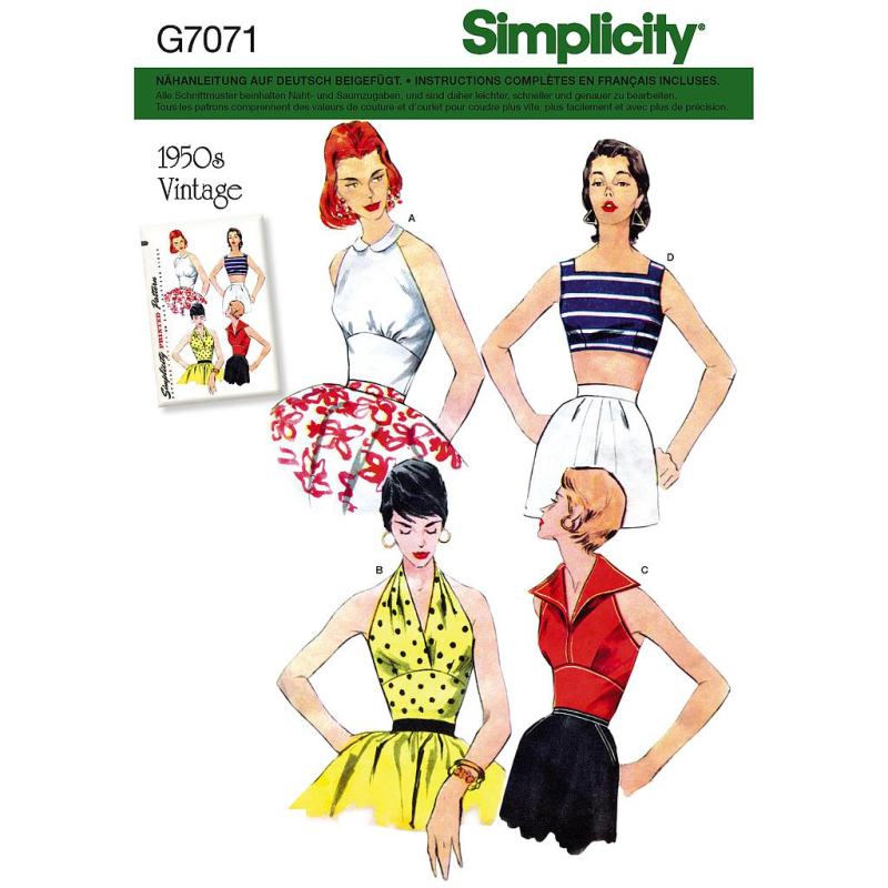 Patron Simplicity 8645.R5 - Haut vintage