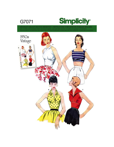 Patron Simplicity 8645.R5 - Haut vintage