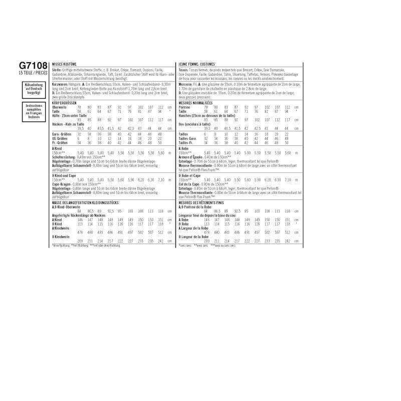 Patron Simplicity 8768.H5 - Déguisement cosplay pour femmes