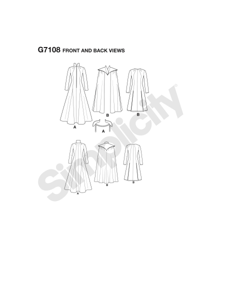 Patron Simplicity 8768.H5 - Déguisement cosplay pour femmes