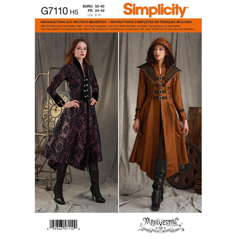 Patron Simplicity 8769.H5 - Manteau Cosplay pour femmes