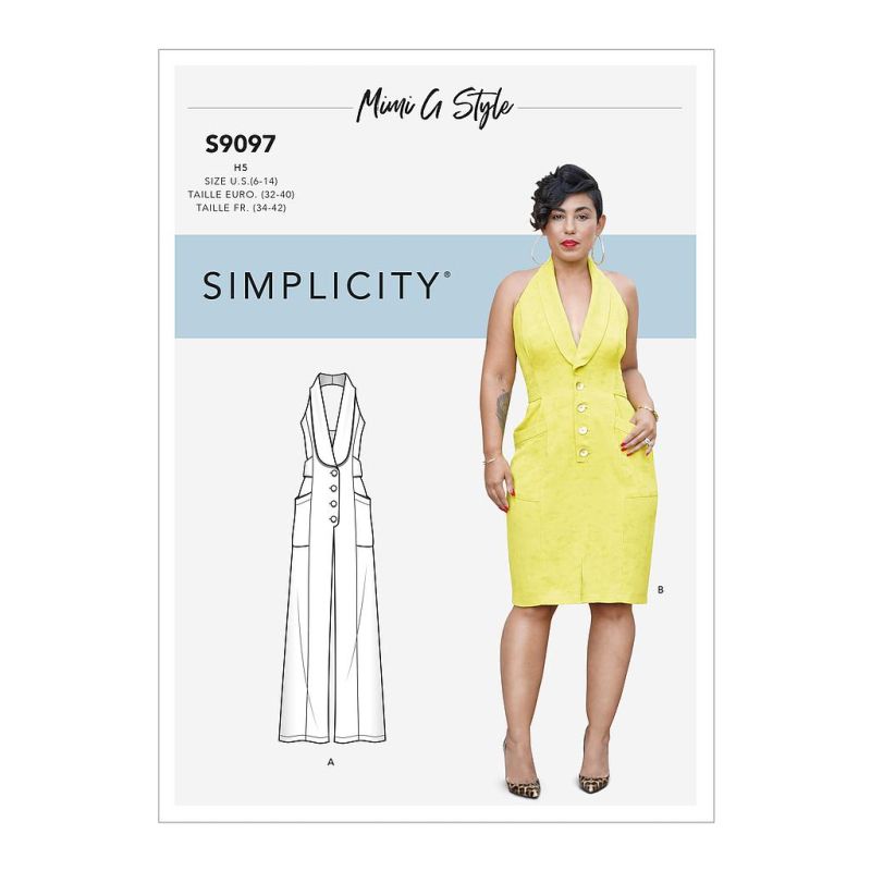 Patron Simplicity 9097.H5 - Robe et combinaison dos nu par Mimi G Style