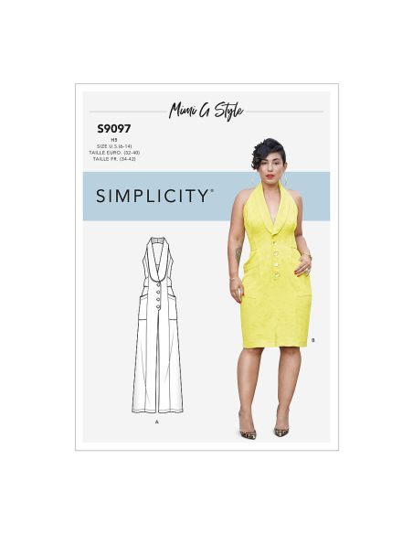 Patron Simplicity 9097.H5 - Robe et combinaison dos nu par Mimi G Style