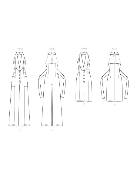 Patron Simplicity 9097.H5 - Robe et combinaison dos nu par Mimi G Style
