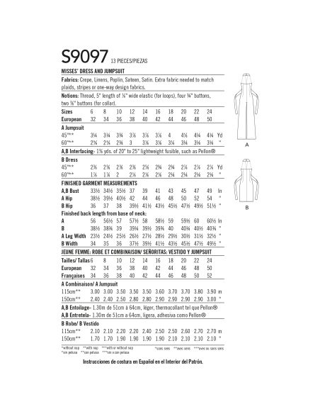 Patron Simplicity 9097.H5 - Robe et combinaison dos nu par Mimi G Style