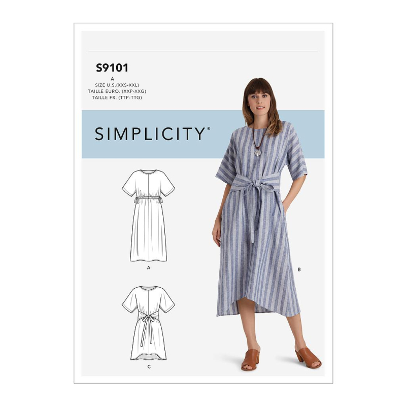 Patron Simplicity 9101.A - Robe femme oversize