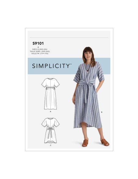 Patron Simplicity 9101.A - Robe femme oversize