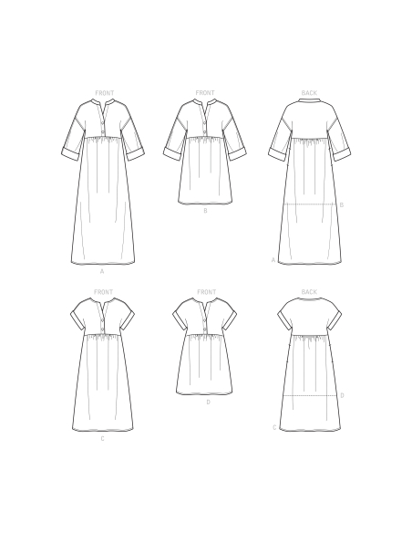 Patron Simplicity 9102.H5 - Robe femme caftan