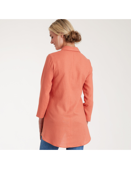 Patron Simplicity 9106.AA - Chemisier femme Mao et boutonnière diagonale