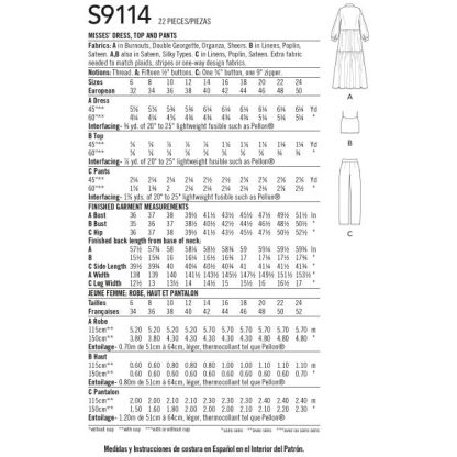 Patron Simplicity 9114.U5 - Ensemble femme Veste longue, pantalon & Top par Mimi G. style 2