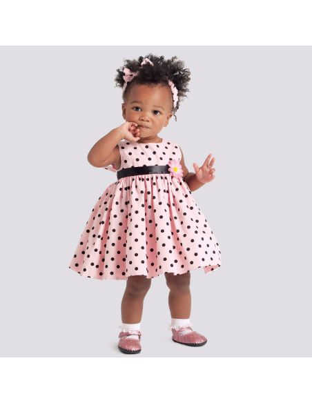 Patron Simplicity 9117.A - Robe princesse bébéf ille bloomer & headband