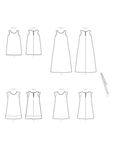 Patron Simplicity 9120.K5 - Robe fille chasuble