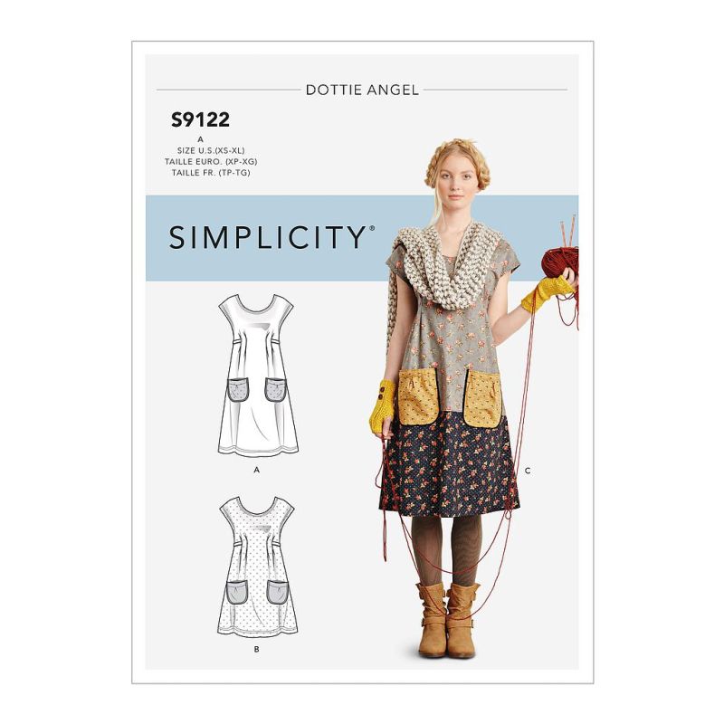 Patron Simplicity 9122.A - Tunique et robe femme 'granny chic'