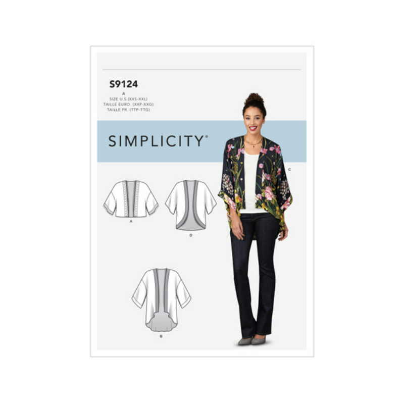 Patron Simplicity 9124.A - Kimono femme