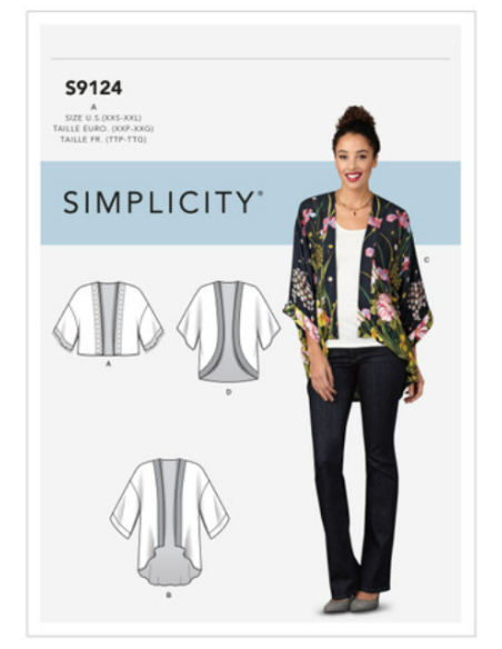 Patron Simplicity 9124.A - Kimono femme