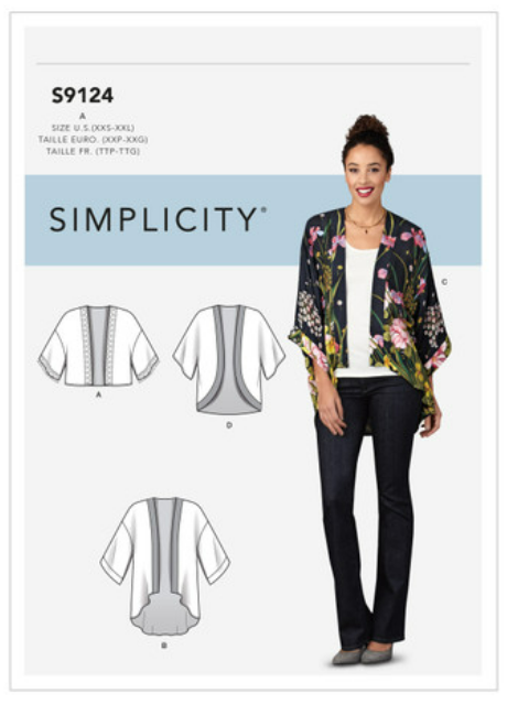 Patron Simplicity 9124.A - Kimono femme
