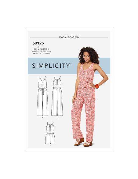 Patron Simplicity 9125.A - Robe longue & combinaison femme