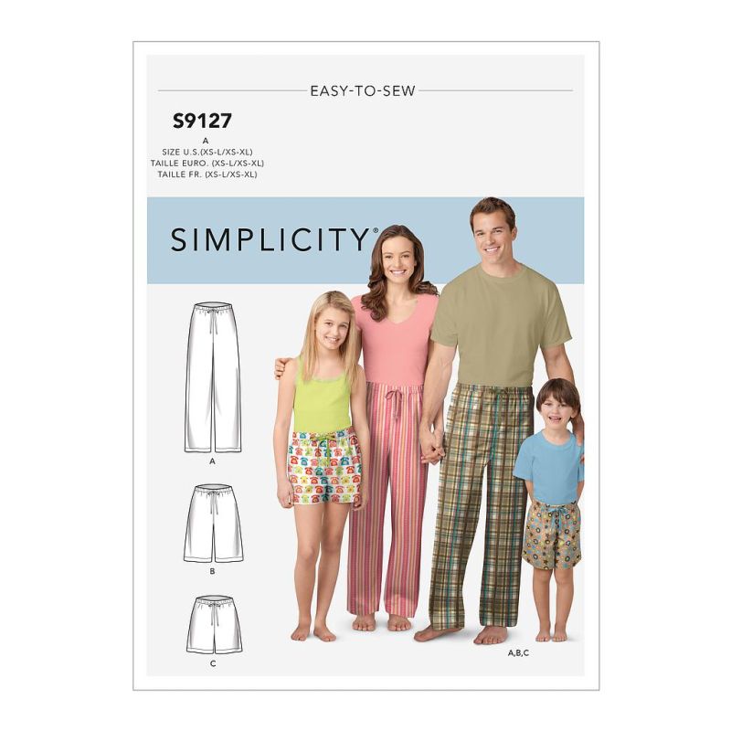 Patron Simplicity 9127.A - Pyjama pour toute la famille