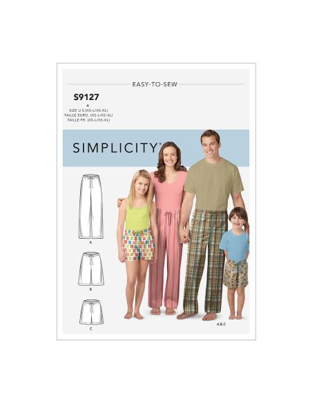 Patron Simplicity 9127.A - Pyjama pour toute la famille