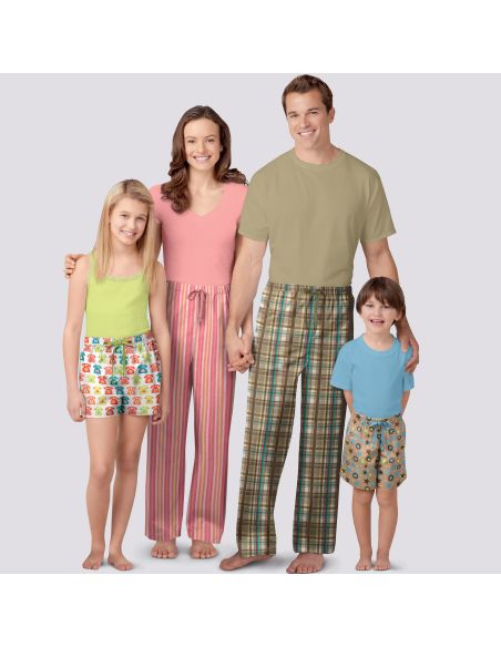Patron Simplicity 9127.A - Pyjama pour toute la famille