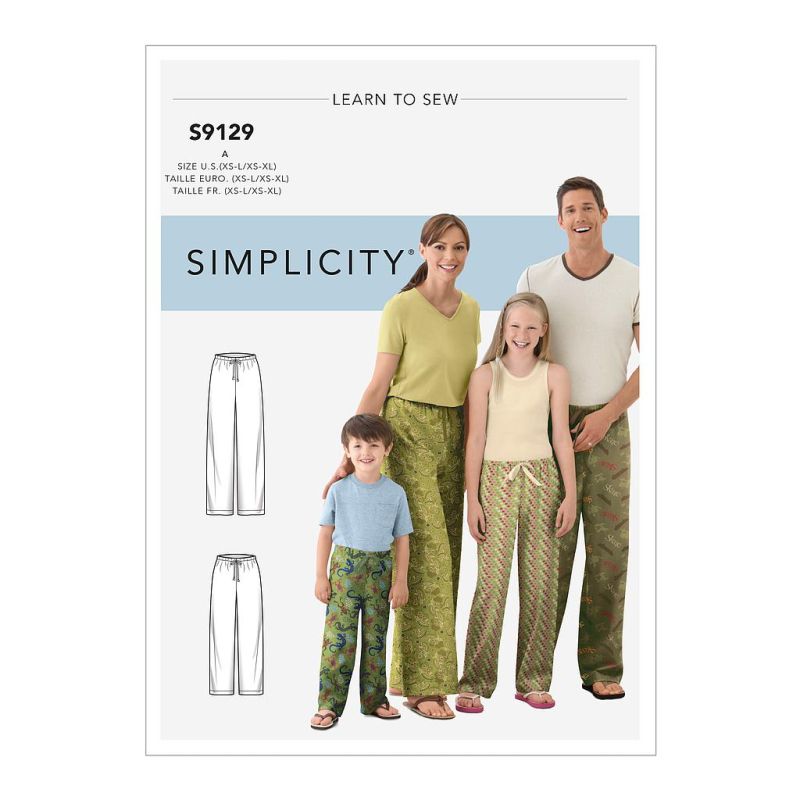 Patron Simplicity 9129.A - Pantalon de pyjama famille