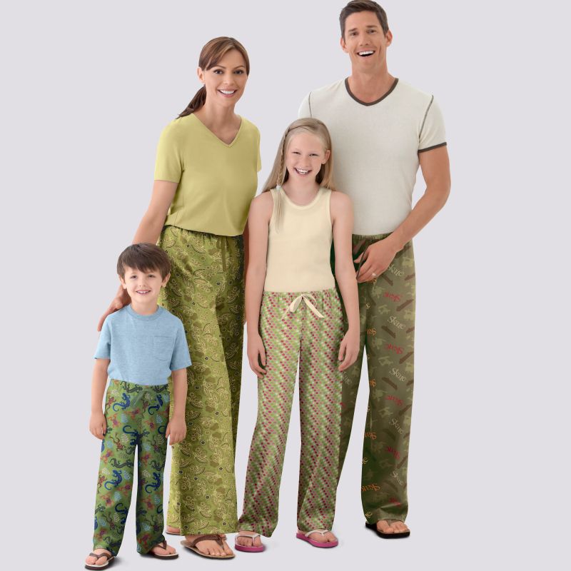 Patron Simplicity 9129.A - Pantalon de pyjama famille